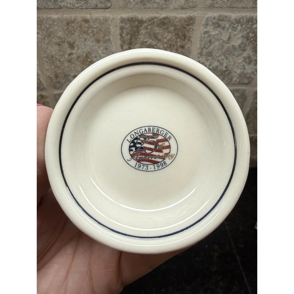Longaberger Grandma Bonnies Miniature Pie Plate 25th Anniversary Collectors Club
